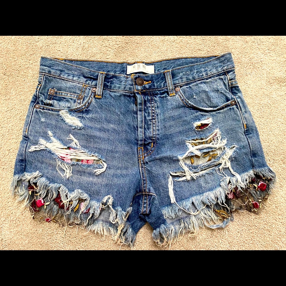 Free People “We the Free” denim shorts